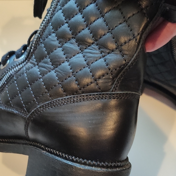 Chanel Quilted Lace-Up Boots, Size 39.5 - Picture 13 of 16